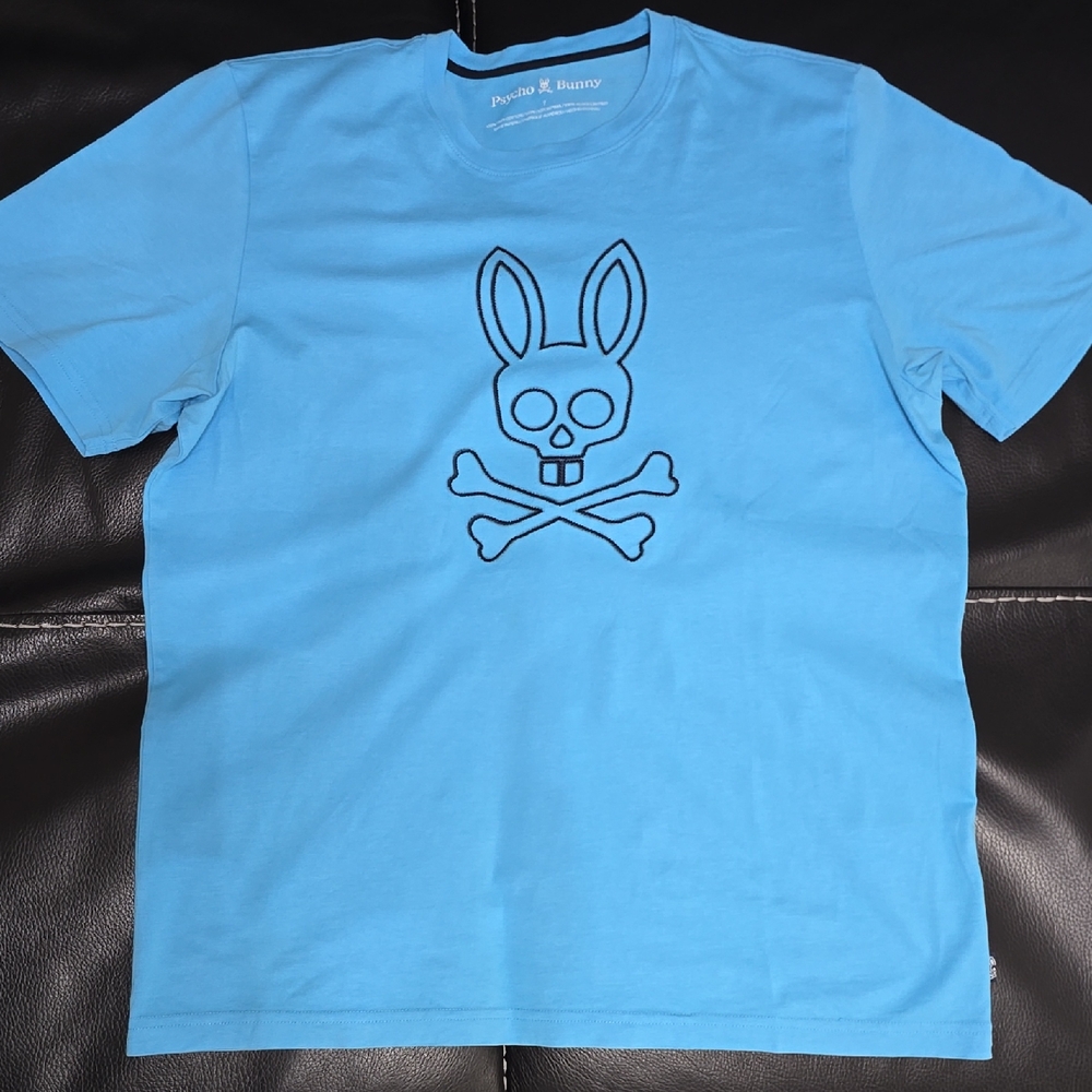 Psycho Bunny Light Blue Bunny Skull Tee